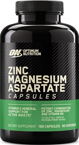 Optimum Nutrition Muscle Recovery and Endurance Supplement for Men and Women, Zinc and Magnesium Supplement, 180 Count