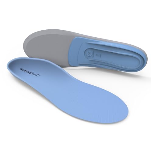 Superfeet All-Purpose Support Medium Arch Insoles (Blue) - Trim-To-Fit Orthotic Shoe Inserts - Professional Grade