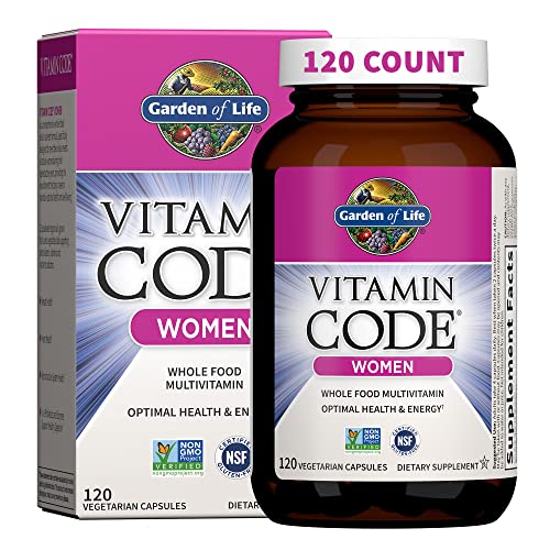 Garden of Life Multivitamin for Women, Vitamin Code Women's Multi - Whole Food Womens Multi Vitamins, Iron, Folate not Folic Acid, Vitamin A and Probiotics for Womens Energy, 120 Vegetarian Capsules