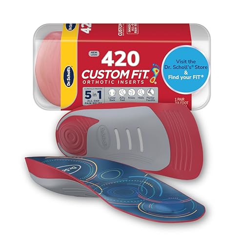 Dr. Scholls Custom Fit Orthotics 3/4 Length Arch Support Shoe Inserts - Plantar Fasciitis Relief Insoles for Men and Women, Immediate All-Day Total Lower Body Pain Relief, FSA HSA Eligible, CF420
