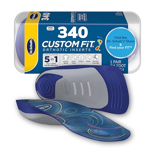 Dr. Scholls Custom Fit Orthotics 3/4 Length Arch Support Shoe Inserts - Plantar Fasciitis Relief Insoles for Men and Women, Immediate All-Day Total Lower Body Pain Relief, FSA HSA Eligible, CF340