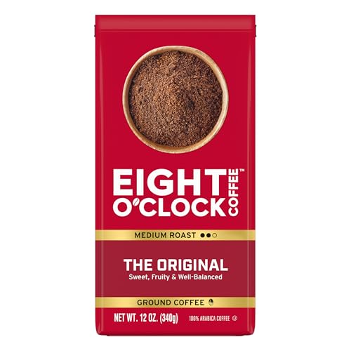 Eight O'Clock Coffee The Original Whole Bean Coffee, Medium Roast, 12 Ounce (Pack of 6) - Sweet, Fruity, Well Balanced