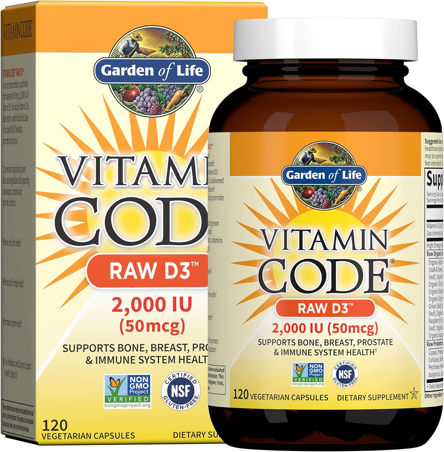 Garden of Life Vitamin Code Raw D3