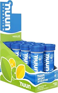 Nuun Sport: Electrolyte Drink Tablets, Lemon Lime, 10 Count (Pack of 8)