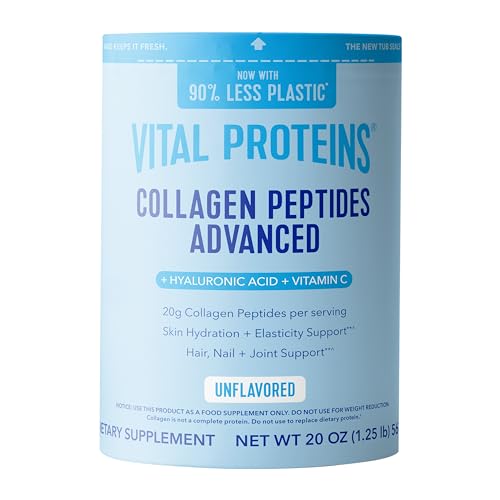 Vital Proteins Collagen Peptides - Hydrolyzed Type 1 & 3 Collagen Powder Protein Supplement for Healthy Skin, Nails, & Joints - Easy Mixing Vital Nutrients & Proteins, Collagen for Women & Men