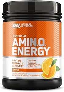 Optimum Nutrition Amino Energy - Pre Workout with Green Tea, BCAA, Amino Acids, Keto Friendly, Green Coffee Extract, Energy Powder - Orange Cooler, 65 Servings (Packaging May Vary)