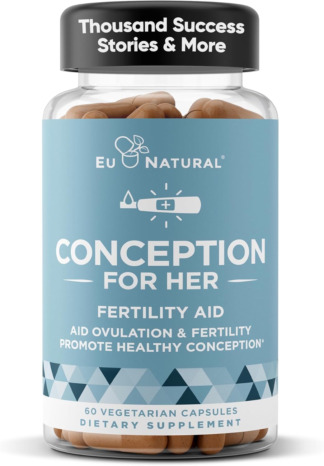 Conception Fertility Supplements for Women  Aids Ovulation, Hormonal Balance, & Regular Cycles  Prenatal Vitamin Support with Myo-Inositol, Folate, Folic Acid, Vitex  60 Vegetarian Soft Capsules