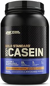 Optimum Nutrition Gold Standard 100% Micellar Casein Protein Powder, Slow Digesting, Helps Keep You Full, Overnight Muscle Recovery, Chocolate Peanut Butter, 1.87 Pound (Packaging May Vary)