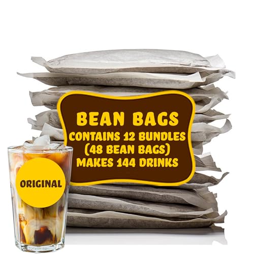 GRADYS COLD BREW, New Orleans Style, 100% Arabica Ground Coffee & Chicory Pouches, 12 Bundles of 4 Easy-to-Brew Bean Bags, Makes 144 drinks