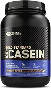 Optimum Nutrition Gold Standard 100% Micellar Casein Protein Powder, Slow Digesting, Helps Keep You Full, Overnight Muscle Recovery, Chocolate Supreme, 1.87 Pound (Packaging May Vary)