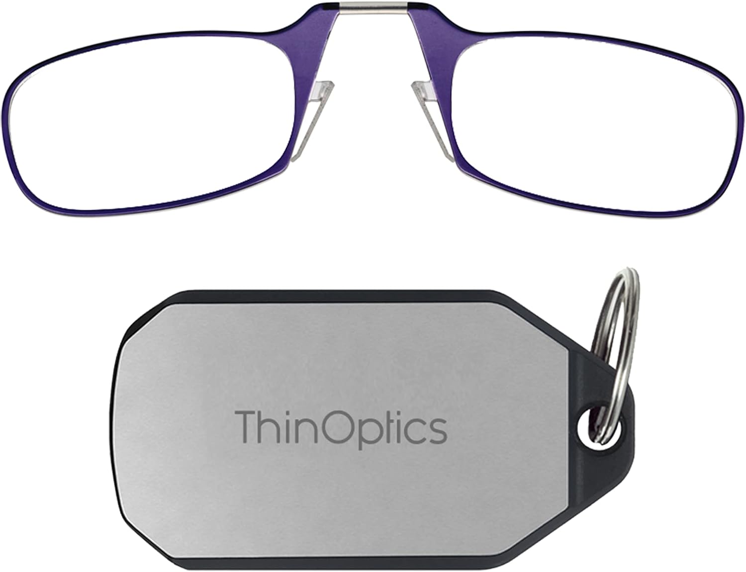 ThinOptics Keychain Case and Readers Rectangular Reading Glasses