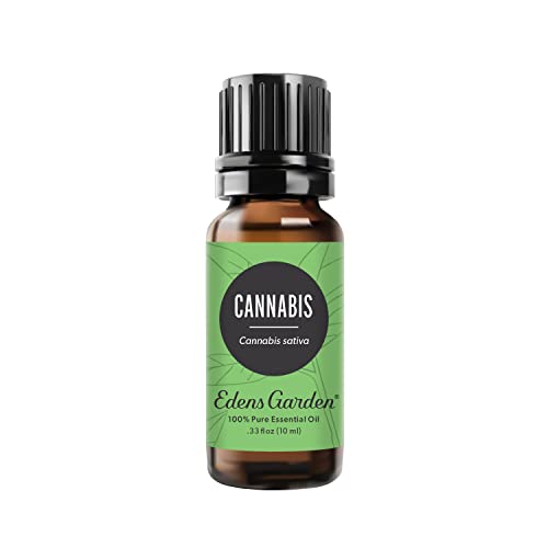 Edens Garden Cannabis Essential Oil- 100% Pure Premium Grade, Undiluted, Natural, Therapeutic, Aromatherapy, The Best for Diffuser, Skin, Candle, Humidifiers 10 ml (.33 fl oz)