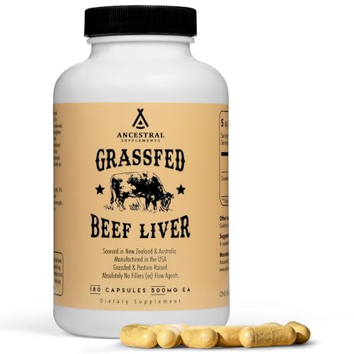 Ancestral Supplements Grass Fed Beef Liver 180 Capsules