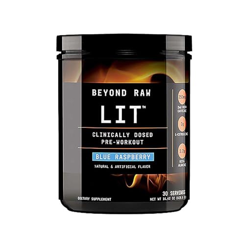 Beyond Raw LIT Pre-Workout - Blue Raspberry (30 Servings)