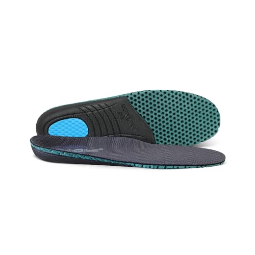 Orthofeet Men's Orthotic Insoles with Arch Support for Plantar Fasciitis and Pain Relief, Size 9.5 X-Wide
