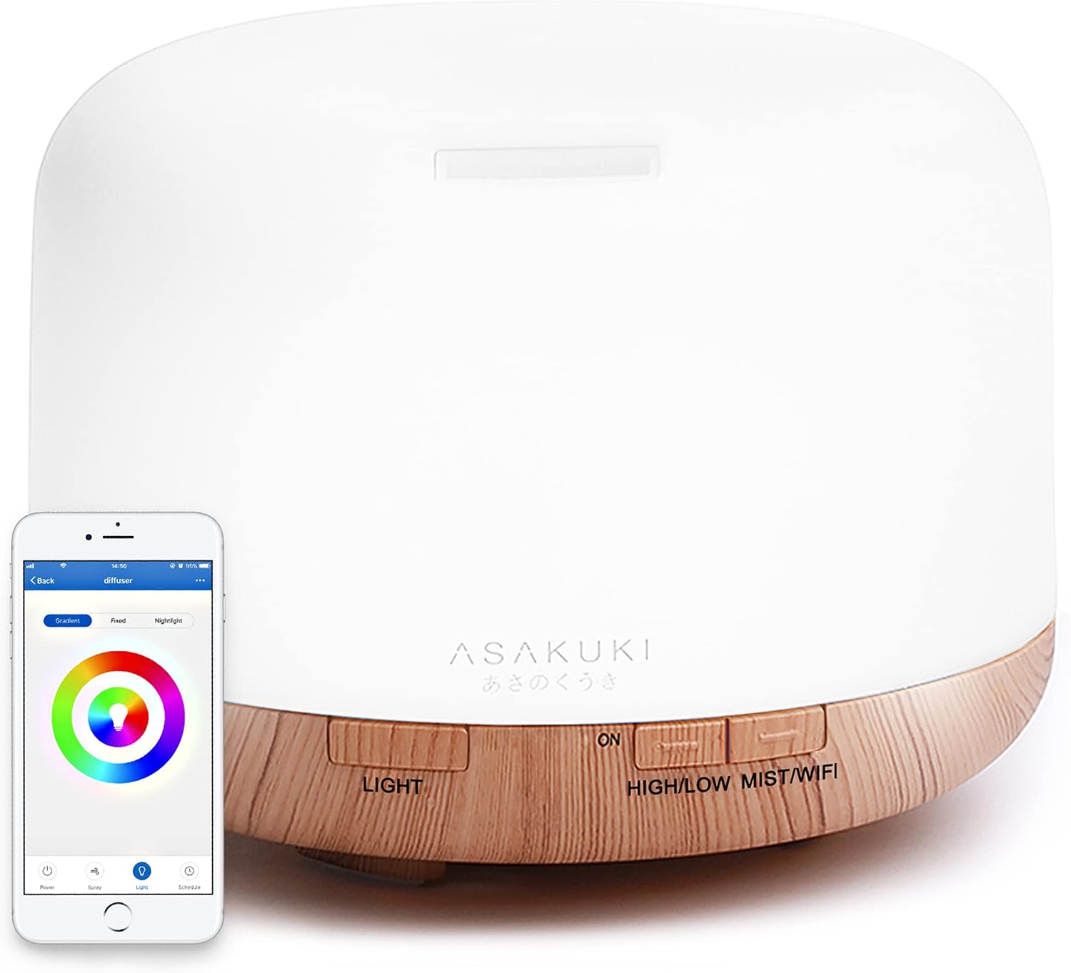 ASAKUKI Smart Wi‑Fi Diffuser