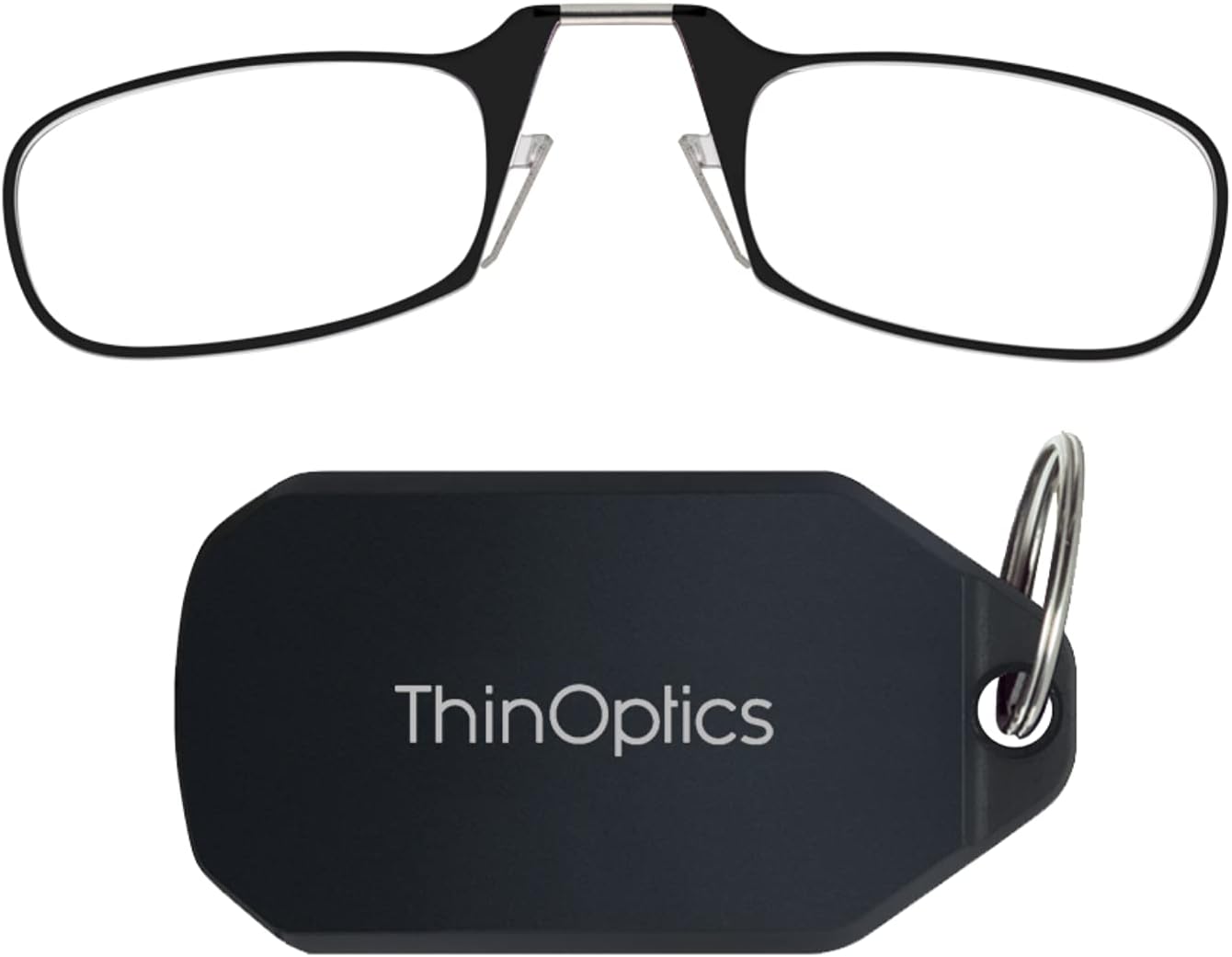 ThinOptics Keychain Case and Readers Rectangular Reading Glasses