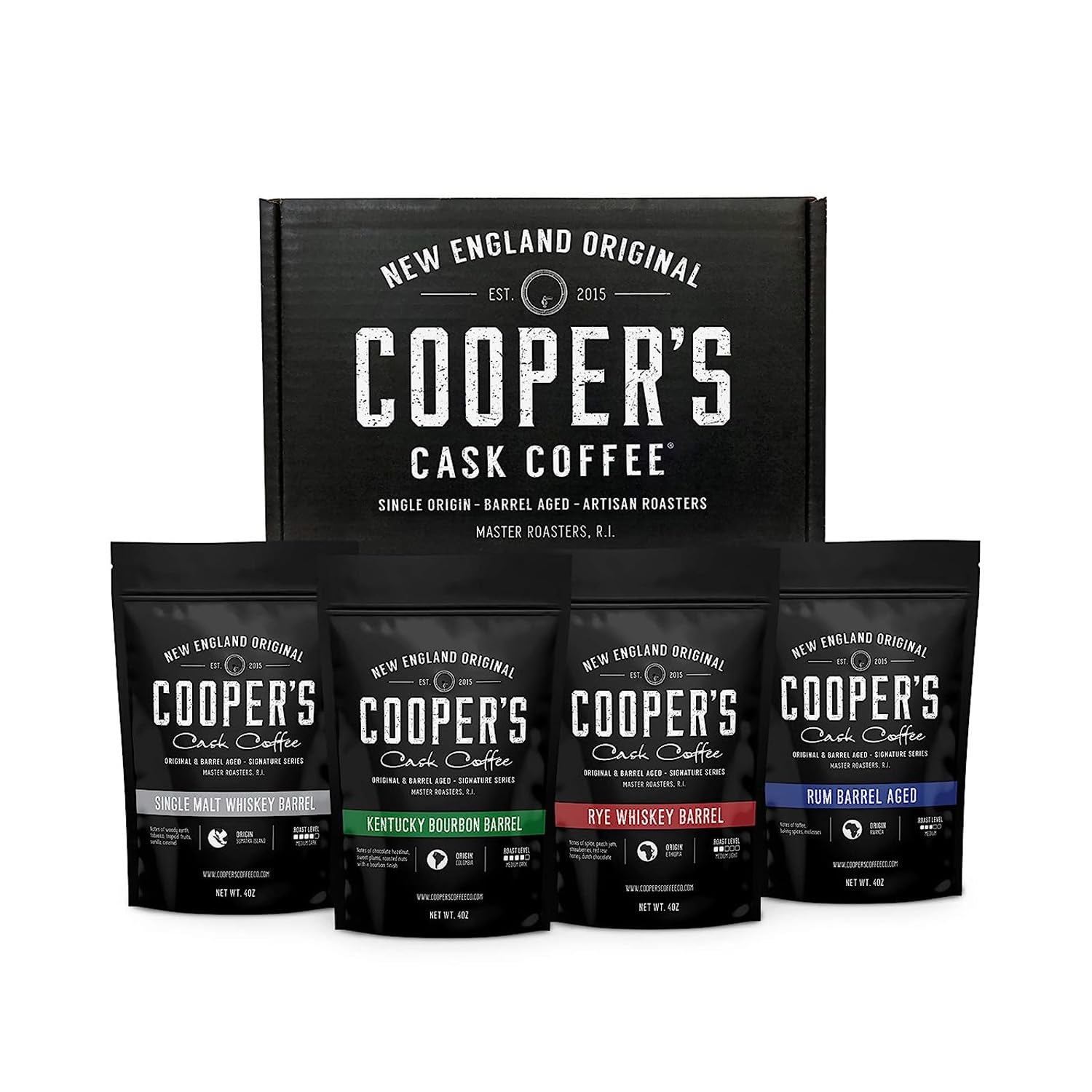 Bourbon & Whiskey Barrel Aged Coffee Box Set