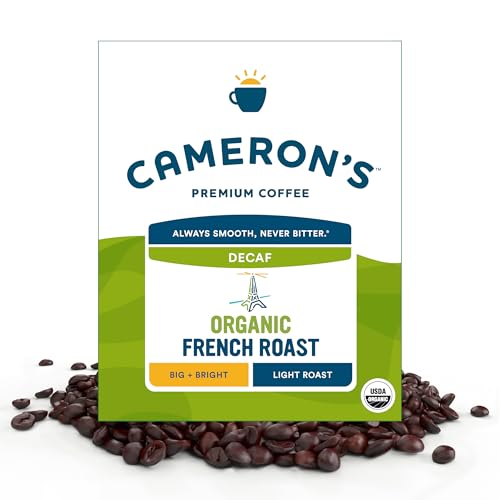 Cameron's Coffee Roasted Whole Bean Coffee, Organic Decaf French Roast, 4 Pound