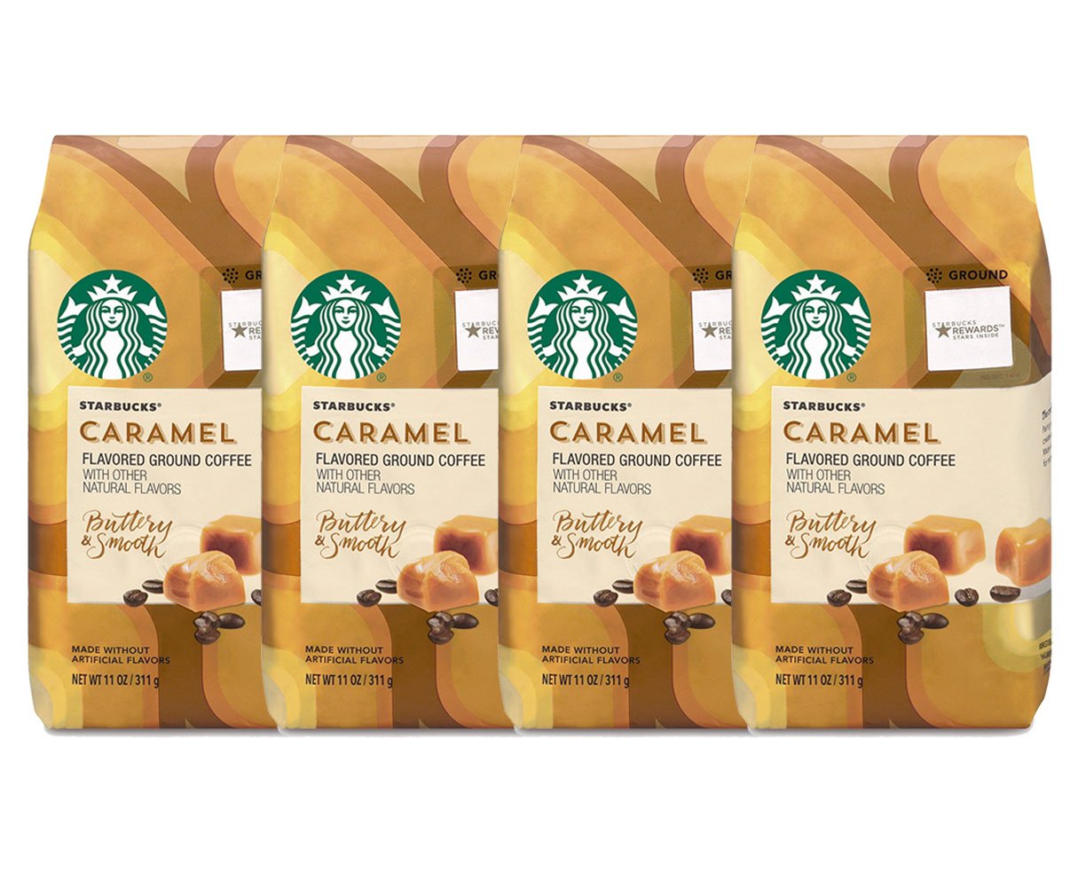 Starbucks Flavored Ground Coffee, Caramel, 11 OZ