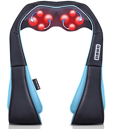 Mo Cuishle Shiatsu Neck and Shoulder Massager with Heat  Deep Kneading Massage for Relaxation  Ideal for Christmas, Mother's Day, Father's Day, Gifts for Men, Women, Mom and Dad