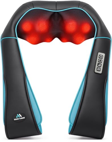 MagicMakers Electric Shiatsu Neck Massager with Heat