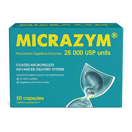 AVVA Pharm Pancreatic Enzymes - 25,000 USP Effective Pancreatic Enzyme Supplements - Digestive Enzymes for Digestion - 50 Fast-Acting Capsules with Amylase, Lipase and Protease