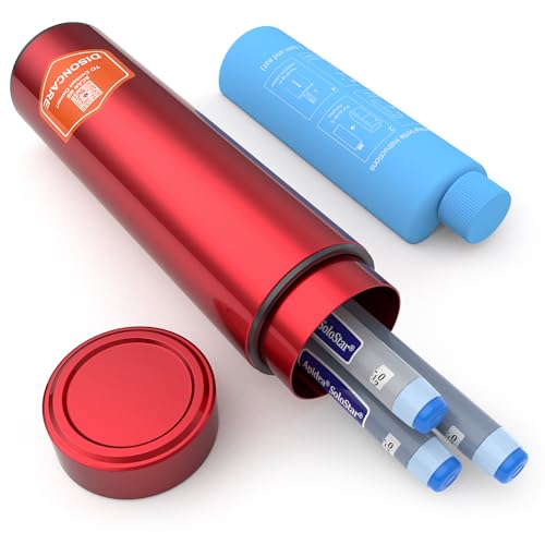 DISONCARE Odyssey 60H 3 Insulin Pens Cooler Travel Case Medication Cooler for Travel TSA Approved Diabetic Insulina EpiPen Carry Case Medicine Travel Cooler Bag Ice Pack with Medical Alert Tag(Red)