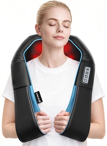 Mo Cuishle Shiatsu Neck and Shoulder Massager with Heat  Deep Kneading Massage for Relaxation  Ideal for Christmas, Mother's Day, Father's Day, Gifts for Men, Women, Mom and Dad