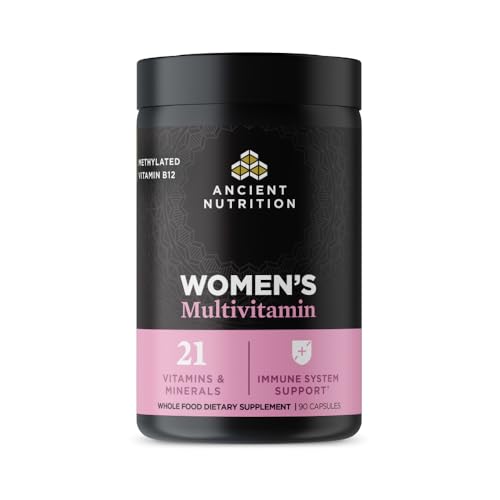 Ancient Nutrition Multivitamin for Women, Multi Women's, Vitamin D, C, B12, Zinc, Magnesium, Supports Healthy Immune System and Bone Health, 90 Ct