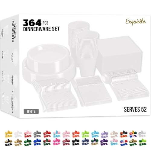 Party Solids 350-Piece White Set