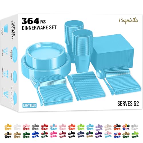 Light Blue Exquisite 350-Piece Set