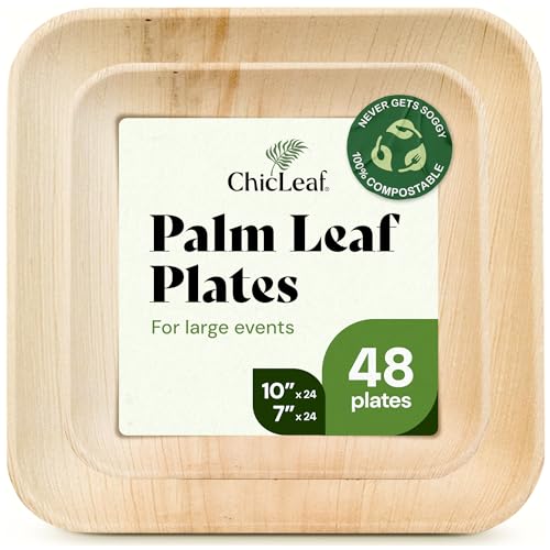 Chic Leaf Palm Leaf Plates