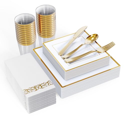FOCUSLINE 175 Ct Gold Dinnerware Set (9.5")