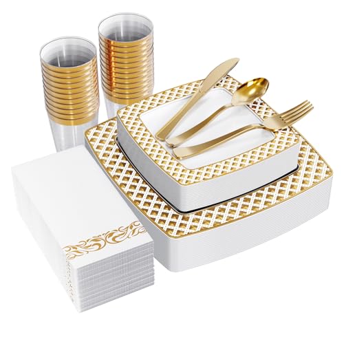 FOCUSLINE 175 Ct Gold Dinnerware Set