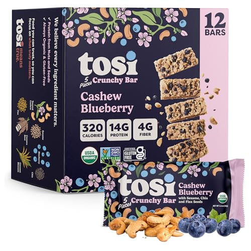 Tosi Cashew Blueberry Protein Bars
