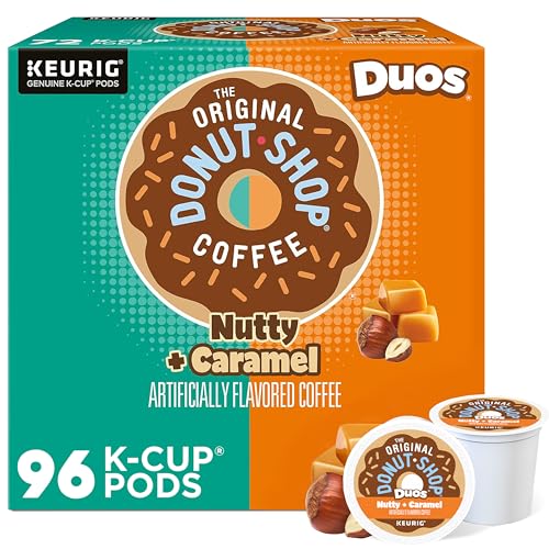 The Original Donut Shop Duos Nutty + Caramel Keurig Single-Serve K-Cup Pods, Medium Roast Coffee, 96 Count