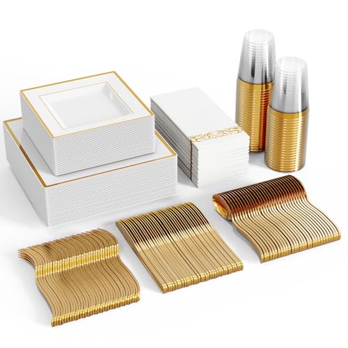 FOCUSLINE 350 Ct Disposable Dinnerware Set