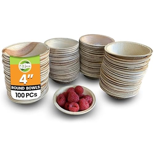 Raj Disposable Palm Leaf Bowls (100)