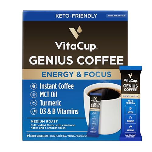 VitaCup Genius Instant Coffee Sticks (24 ct)