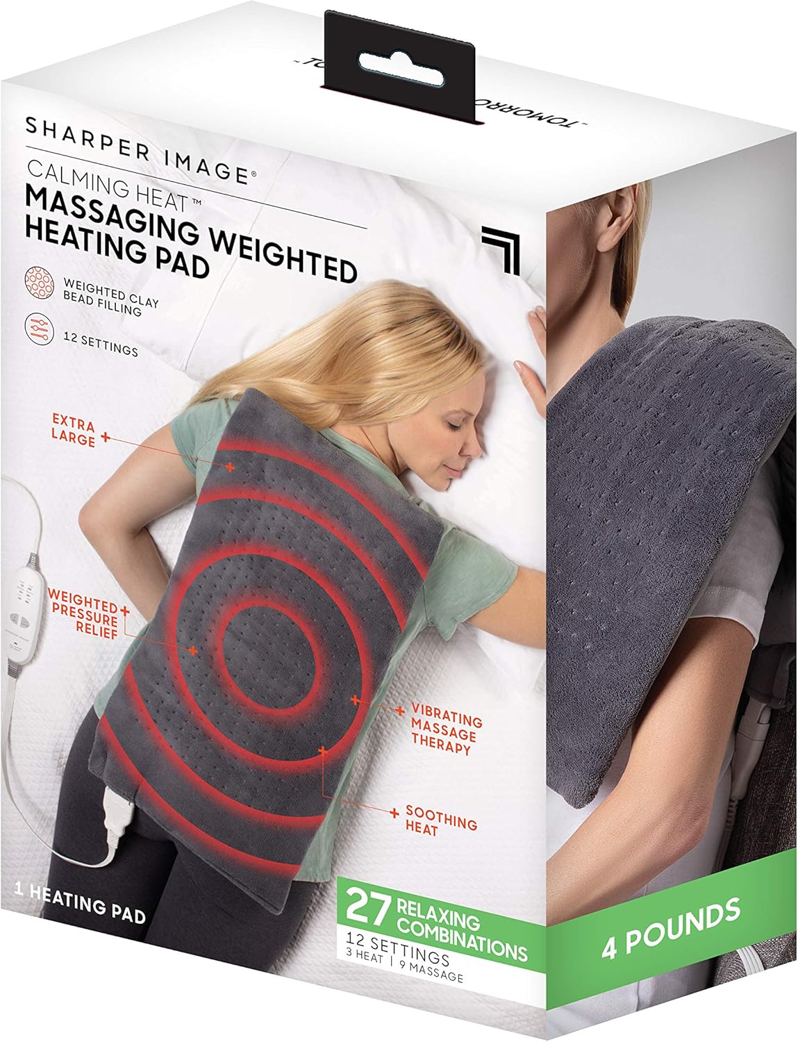 Calming Heat Massaging Weighted Heating Pad
