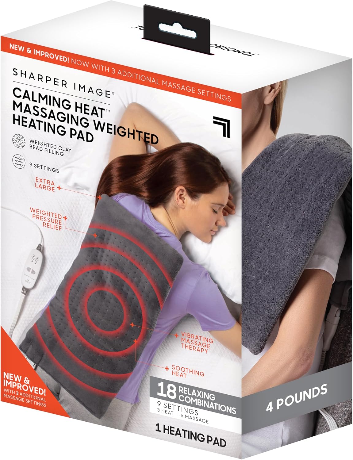 Calming Heat Massaging Weighted Heating Pad (Premium)