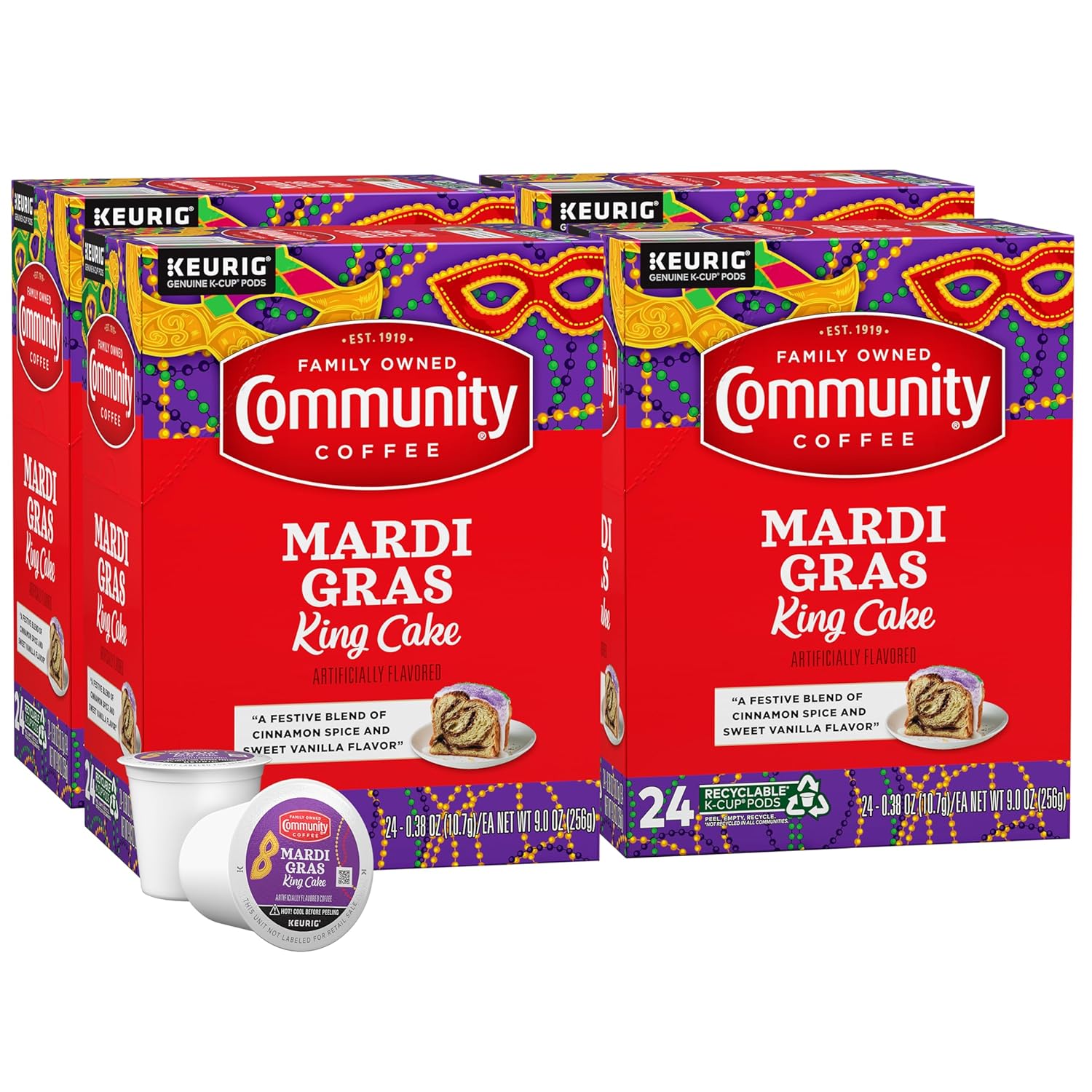 Community Coffee Mardi Gras King Cake