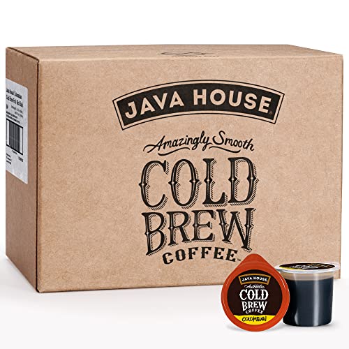 JAVA HOUSE Medium Roast Colombian Cold Brew Pods, (60 Count) Peel and Pour Pods Hot or Iced Instant Coffee Concentrate