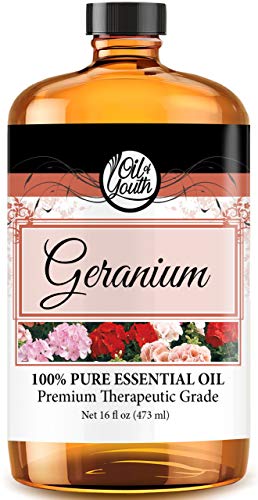 Oil of Youth Essential Oils 16 fl oz  Geranium Essential Oil for Diffuser & Aromatherapy