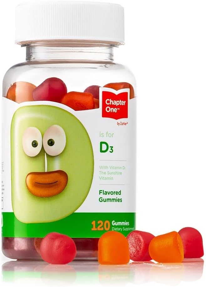 Zahler - Chapter One Vitamin D 3 1000 IU Gummies (120 Flavored Gummies) - Certified Kosher Chewable Vitamin D3 Gummies for Kids & Adults - VIT D3 Supplements - Made in USA Vitamin D Gummies