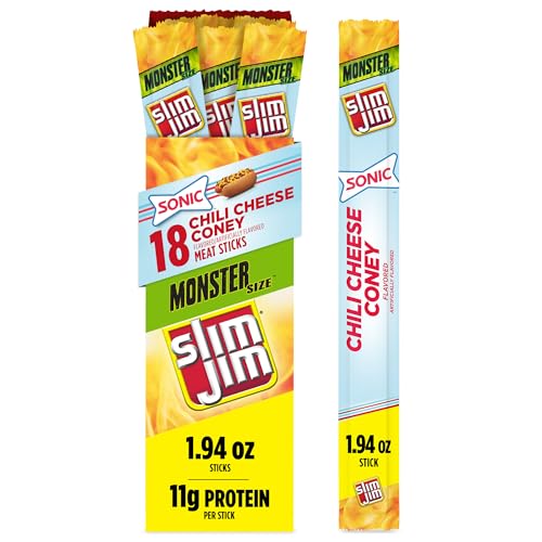 Slim Jim Monster Smoked Meat Sticks (SONIC Chili Cheese Coney)