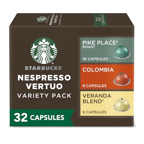 Starbucks by Nespresso Vertuo, Blonde & Medium Roast Variety Pack Coffee, 32-count Coffee Pods, Brews 7.8 oz.