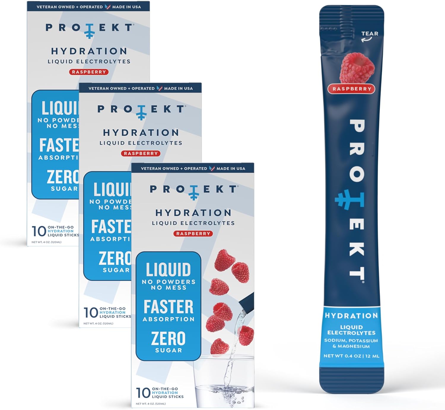 PROTEKT Electrolyte Packets (Raspberry, 30 Pack)