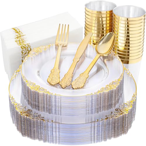 Nervure 175PCS Clear Gold Plates
